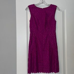 Diane Von Furstenberg Size 0 Fitted Pink Lace Dress